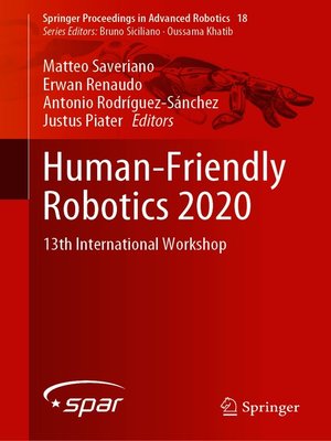 cover image of Human-Friendly Robotics 2020
